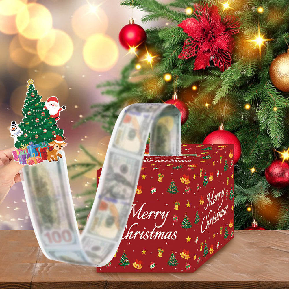 Christmas Money Box For Cash Gift Pull Surprise Money Holder Cash Gift Xmas Money Pull Box With Christmas Tree Card And Transparent Bags For Christmas Birthday New Year Party Supplies EX-STOCK Canada