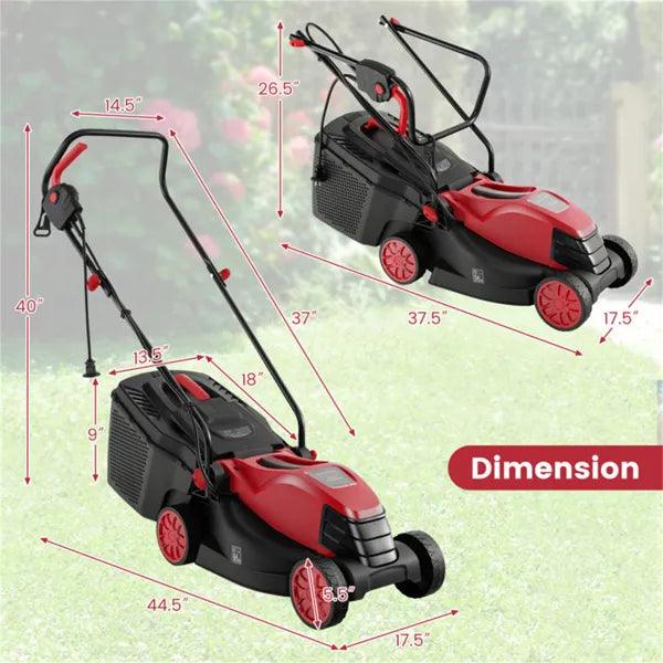 12 Ampere 13,5 Zoll Elektrischer Seil-Rasenmäher mit doppelten Sicherheitsschaltern - RotEX-STOCK Canada
