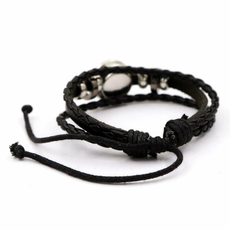 Pulsera de cuero pareja amantes del Sol y la Luna luminosa - EX-STOCK Canada