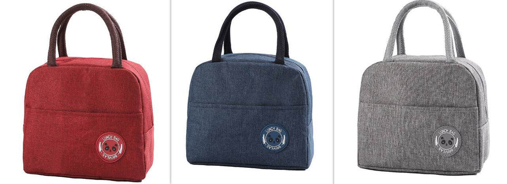 Oxford Cloth Lunch Box Bag with Aluminum Foil Insulation Layer - EX-STOCK Canada