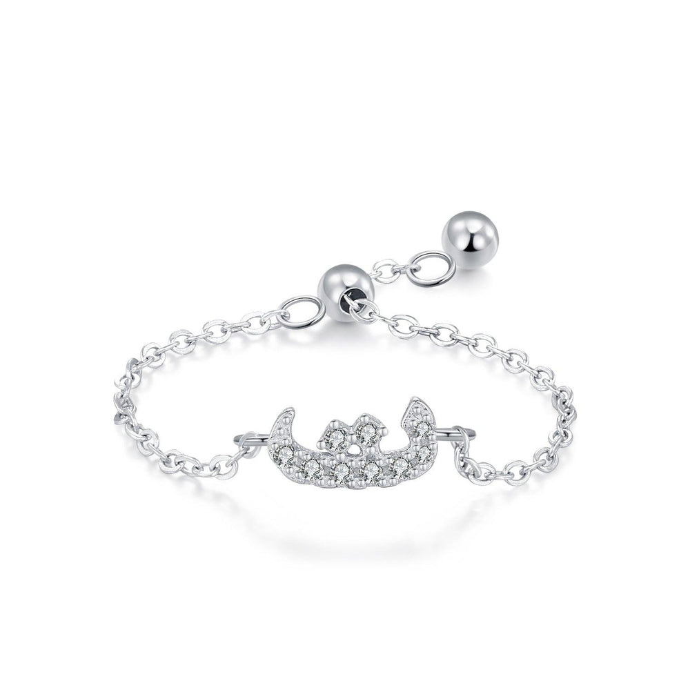 Chaîne extractible en argent sterling S925 avec lettres arabes style niche, assortie et empilableEX-STOCK Canada