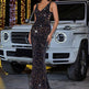 High Slit Sequined Evening Party Cocktail dress - EX-STOCK Canada