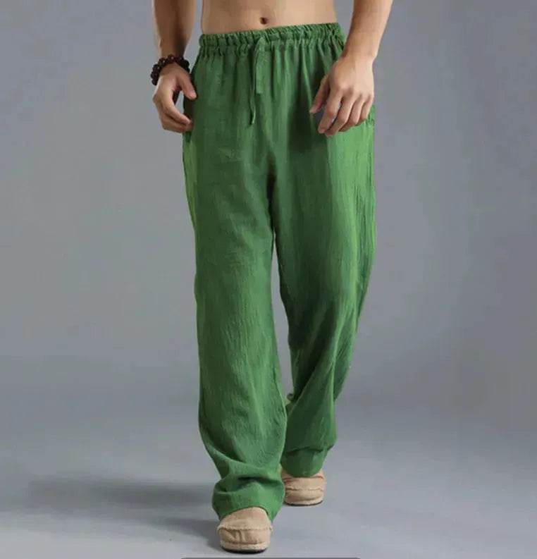 Linen Pants for Men Loose Fit Casual Classic Summer. - EX-STOCK Canada