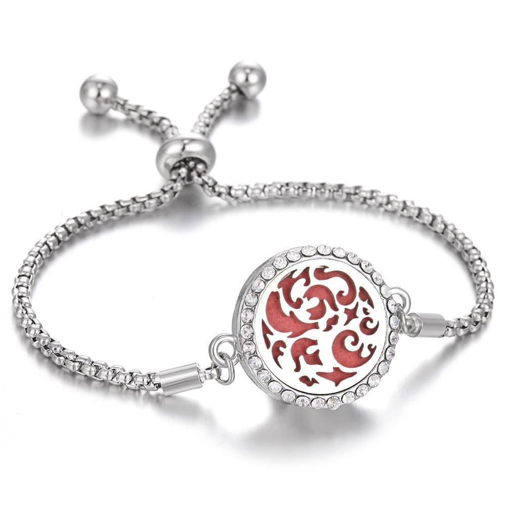 Bracelet d'aromathérapie kaléidoscope 2024 Nouveau Parfum Diffuseur d'huile essentielle Médaillon Bracelet Charms Bijoux diffuseur d'arôme pour femmes - EX-STOCK Canada