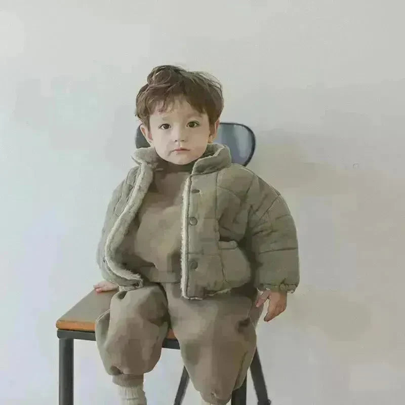 Winter Infant Fleece-lined Long Sleeve Cotton Coat - EX-STOCK CANADA