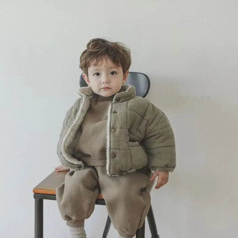 Winter Infant Fleece-lined Long Sleeve Cotton Coat - EX-STOCK Canada