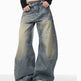 American Retro Washed Distressed Loose Wide-leg Baggy Jeans Pant For Women - EX-STOCK Canada