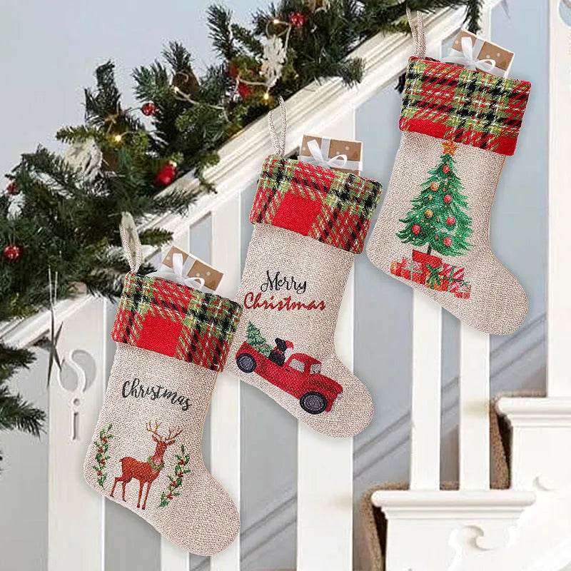 Christmas Decoration Supplies Car Linen Stockings Suit - EX-STOCK Canada