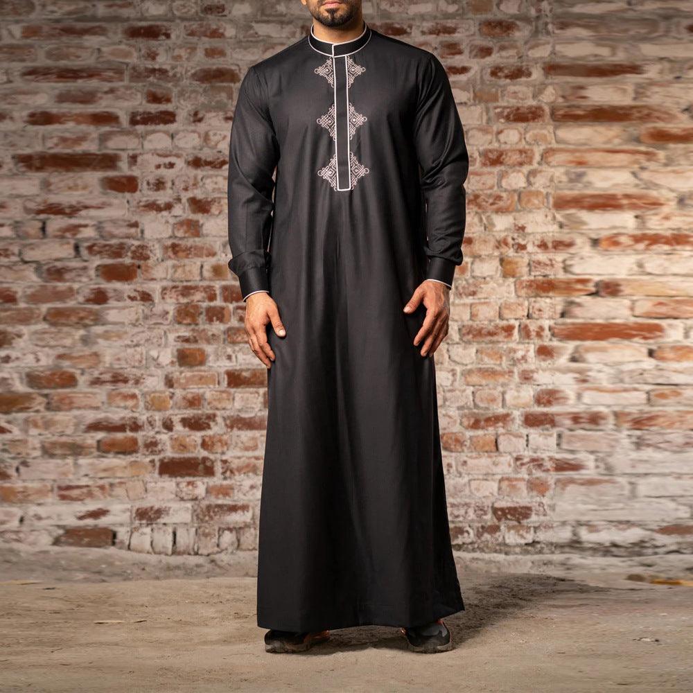 Muslim Long Sleeve Embroidered Ethnic Style Arabic Robe - EX-STOCK Canada