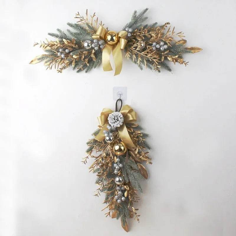 Golden Christmas Plastic Wire Garland Rattan Decorations - EX-STOCK Canada