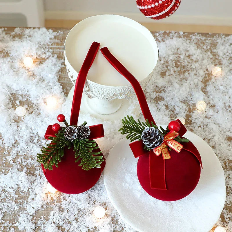 Décorations suspendues pour sapin de Noël dans des vitrines exquises, ornements, décoration d'ambiance pour fête de festival, accessoires, cloches de NoëlEX-STOCK Canada