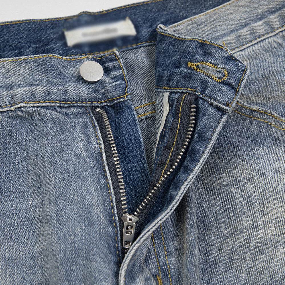 Punk Make Old Ripped Letter Denim Trousers Men Jeans - EX-STOCK Canada