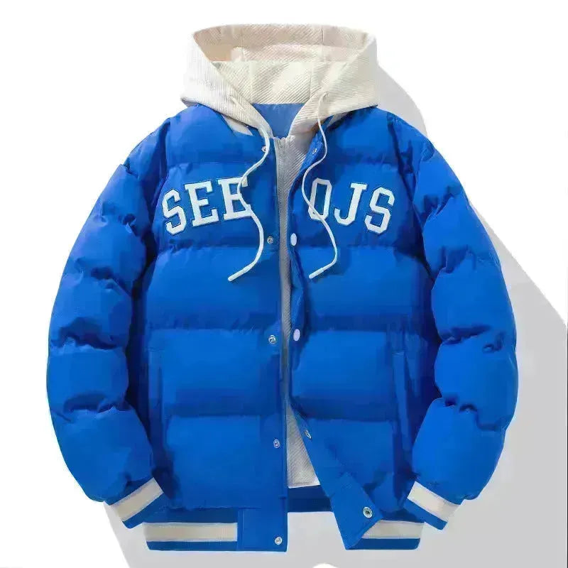 Adolescents coton à capuchon d'hiver vestes de sport pour garçons de l'école américaine