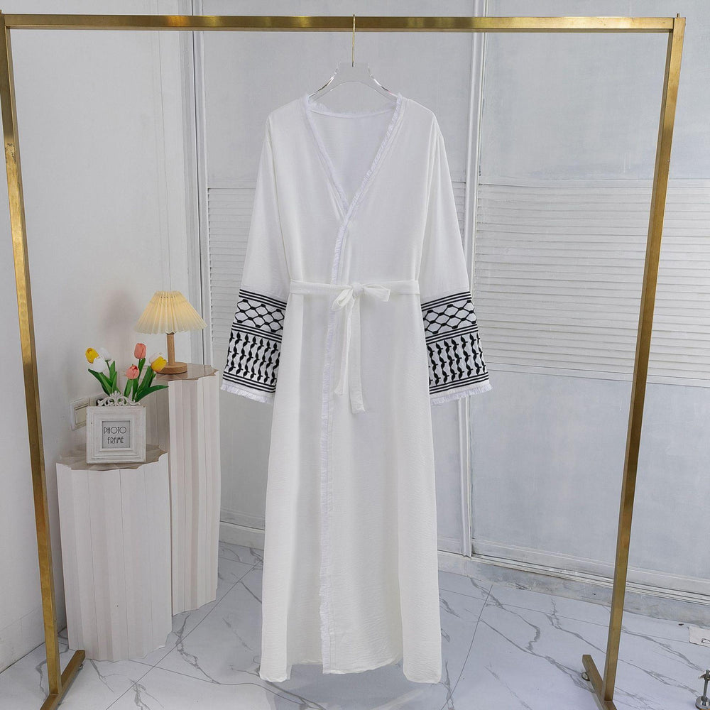 Cardigan Elegante Abito Islamico Ricamato Vestaglia da Donna - EX-STOCK Canada