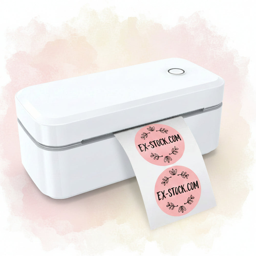 Stampante portatile wireless per etichette termiche da 4 pollici – Bianco e nero, multi-spina (AU/EU/UA/US)
