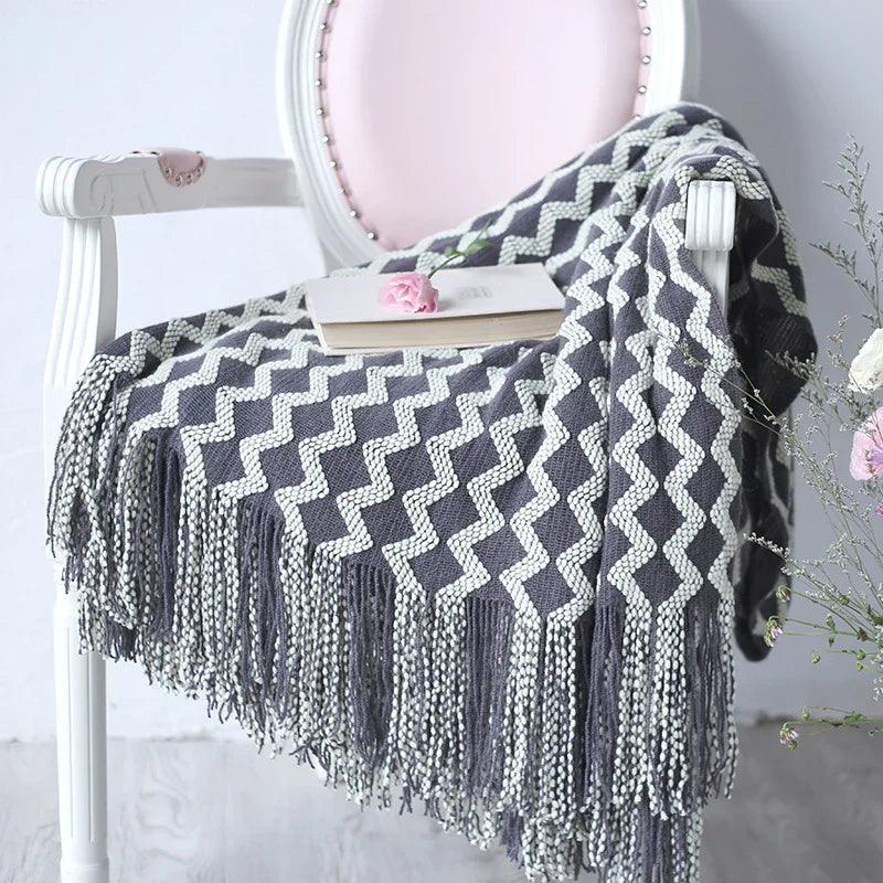 Knitted Wool Blanket Cashmere Blanket EX-STOCK Canada