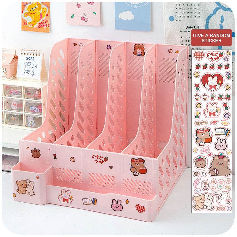 Plastic Desk Organizer File Tray Book Stand Office Rack - EX-STOCK Canada