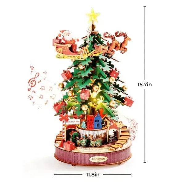 3D Puzzles For Adults, Wooden Music Box Christmas Melody Tree, 3D Model Building Kits, Christmas Birthday Gifts DIY Crafts - EX-STOCK Canada