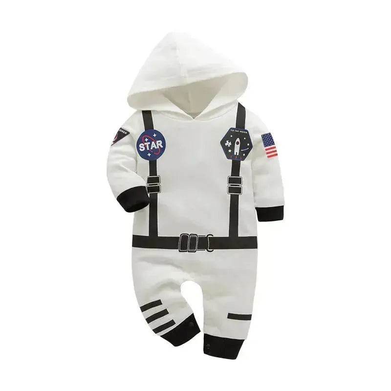 Space Suit Summer Long-sleeved Jumpsuit Holiday Pullover Clothes Baby boy Astronaut costume - EX-STOCK Canada
