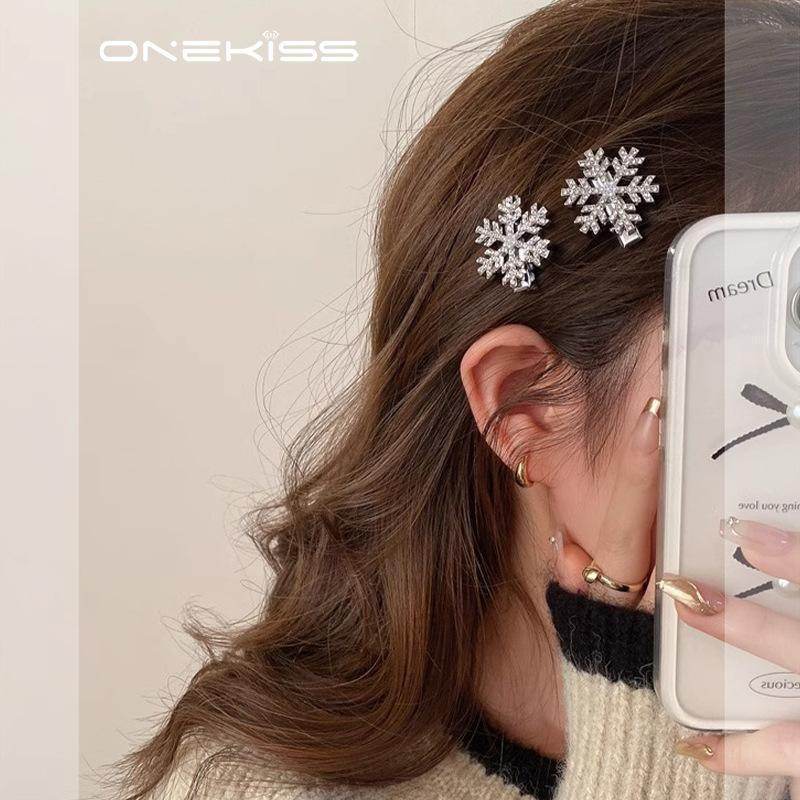 Crystal Snowflake Pearl flower Retro Hair Clip - EX-STOCK Canada