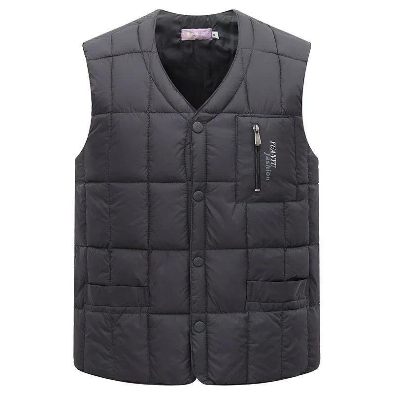 Gilet imbottito da uomo in piuma d'oca, taglie forti, caldo per autunno e invernoEX-STOCK Canada