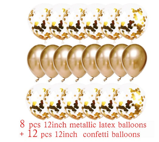 Sequined Latex Balloons for Birthday & Wedding Decorations – 12 Inch Colorful Party Balloons