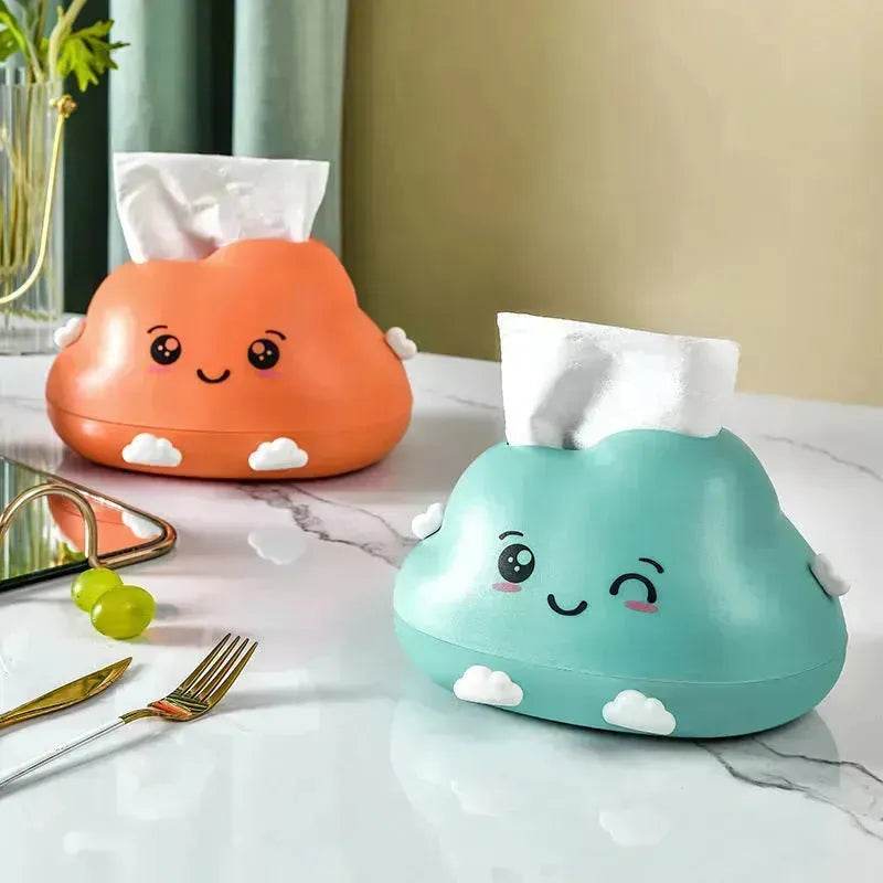 Creative Cartoon Clouds Plastic Paper Napping Box Cute Desktop Bathroom Tissue Box - EX-STOCK Canada