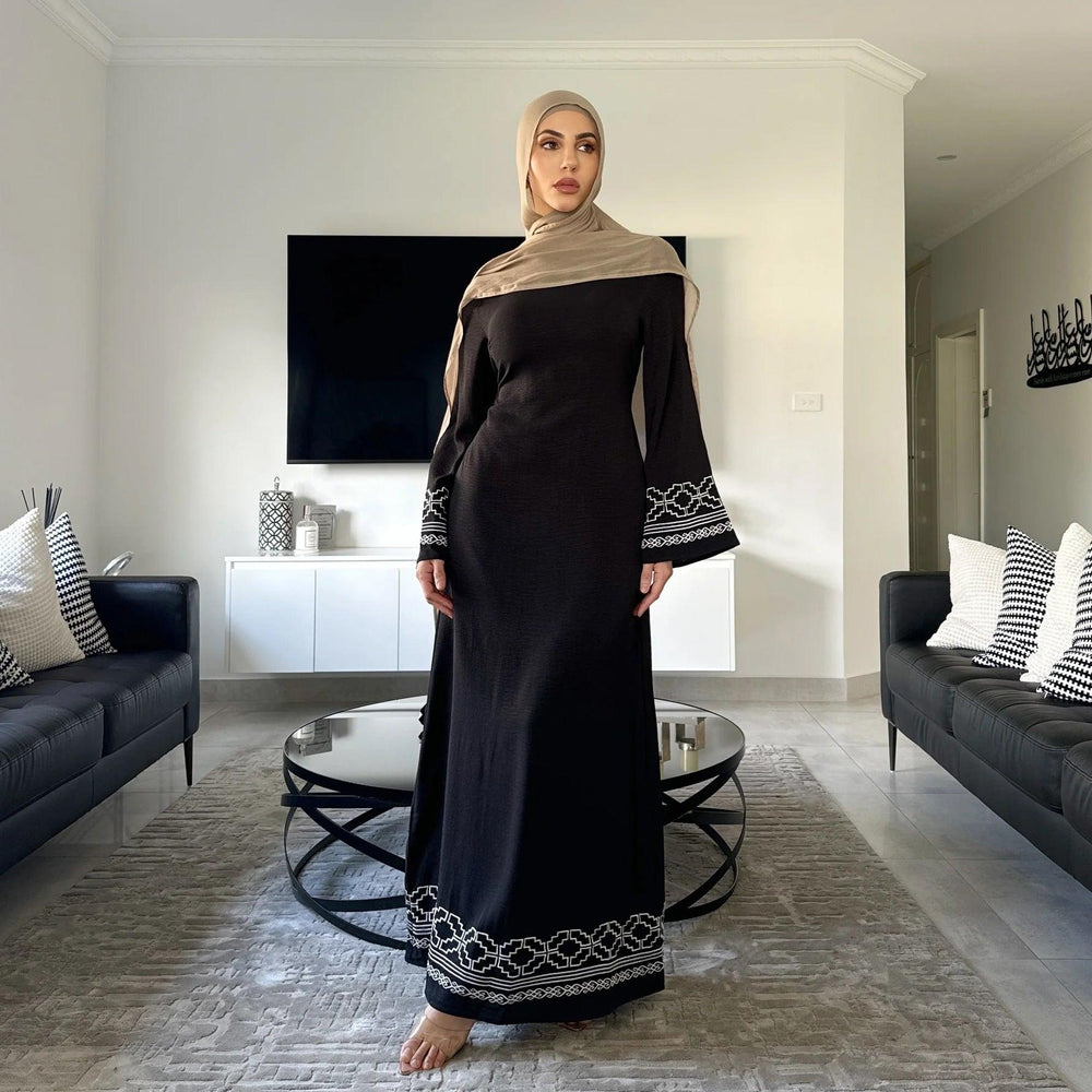 Moda Femminile Ricamata Personalità Abito Musulmano - EX-STOCK Canada