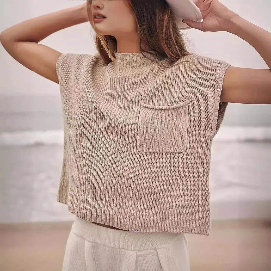 Women Knitted short Sleeve Pullover Tops for women - EX-STOCK Canada