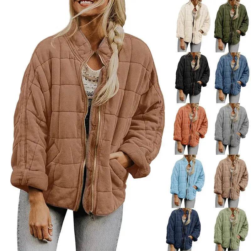 Casual Winter Cotton Padded Loose Pockets Long Sleeved Jacket Women - EX-STOCK Canada