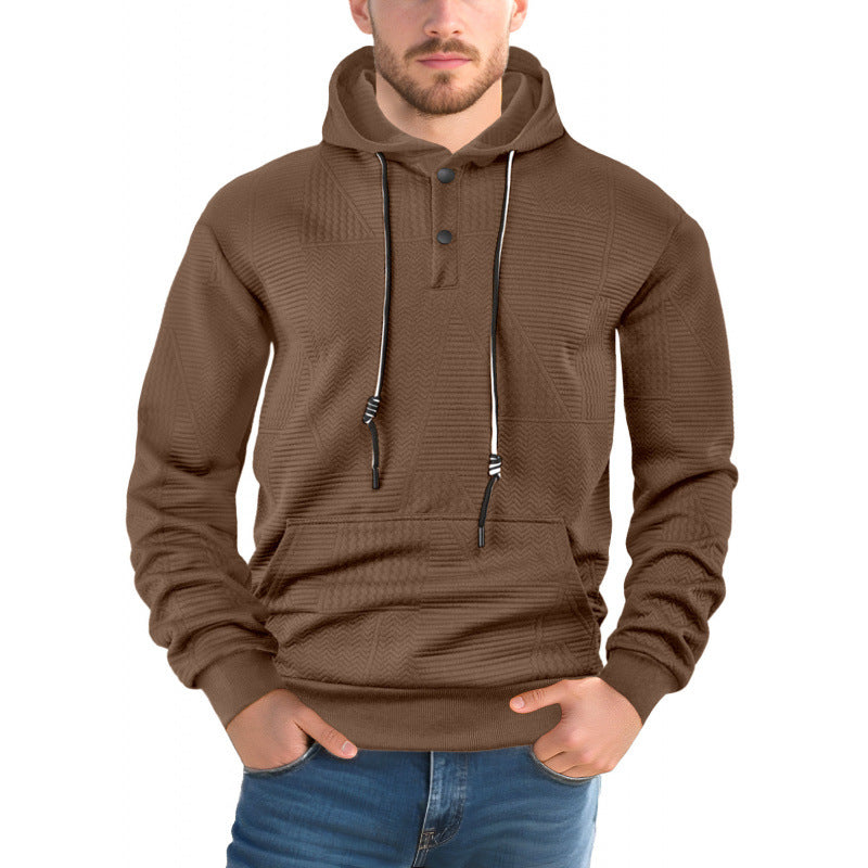 Pullover Solid Color Casual Sports Loose Long Sleeve Hooded Sweater Men EX-STOCK Canada