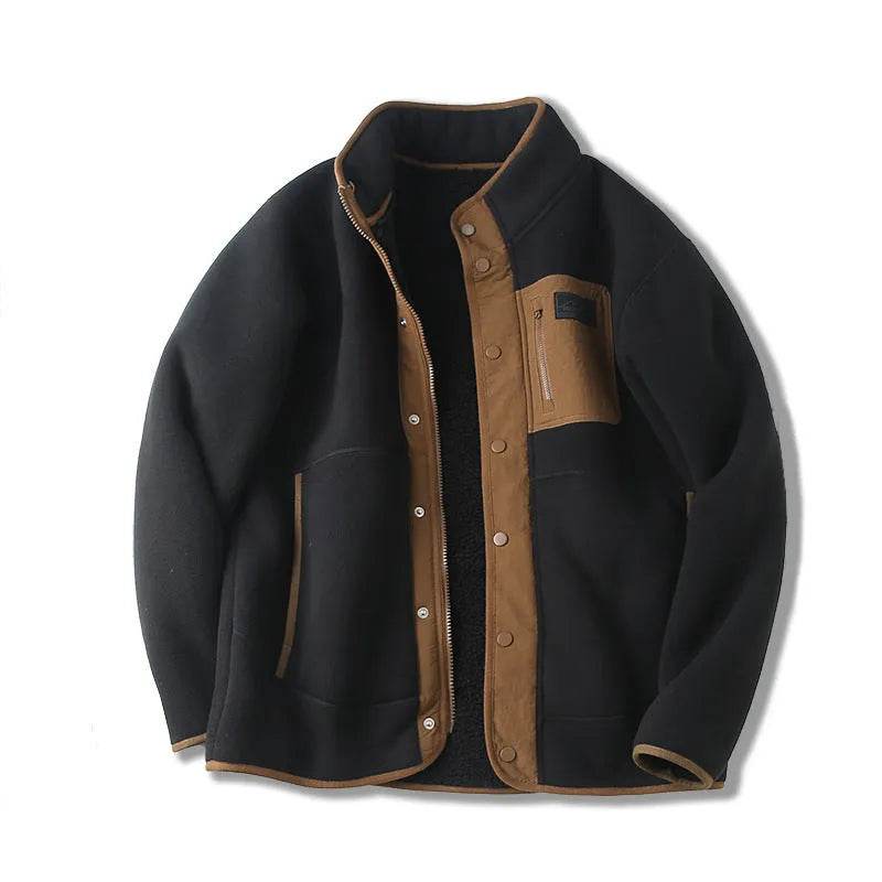 Fleece-lined Thickened Stand Collar Pocket Winter Jacket for men - EX-STOCK Canada