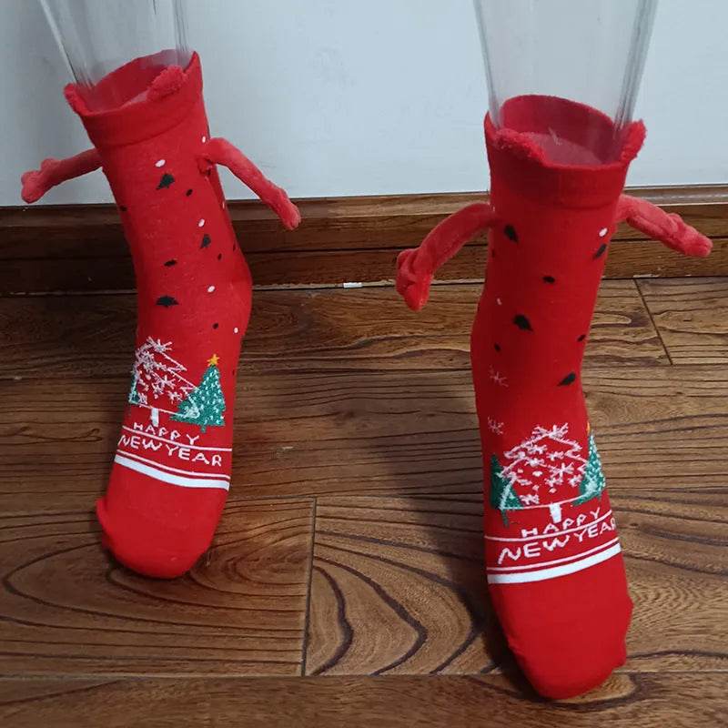 Christmas Stockings Autumn Winter Cotton Magnet Lodestone Hand Tube Socks - EX-STOCK Canada