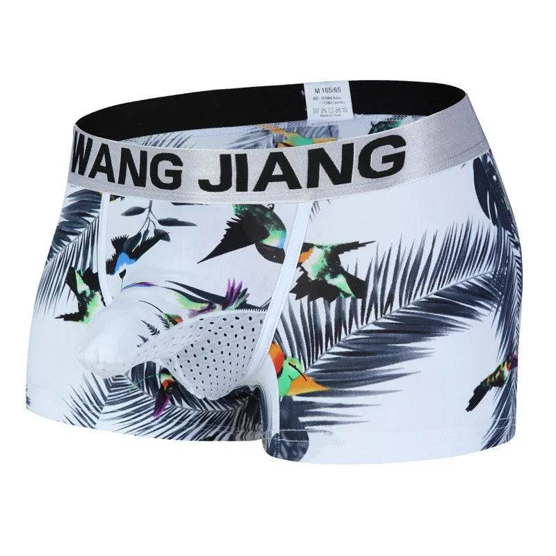 Silk Breathable Mesh Floral Ball sack Brief Boxers with Pouch Underwear - EX-STOCK Canada