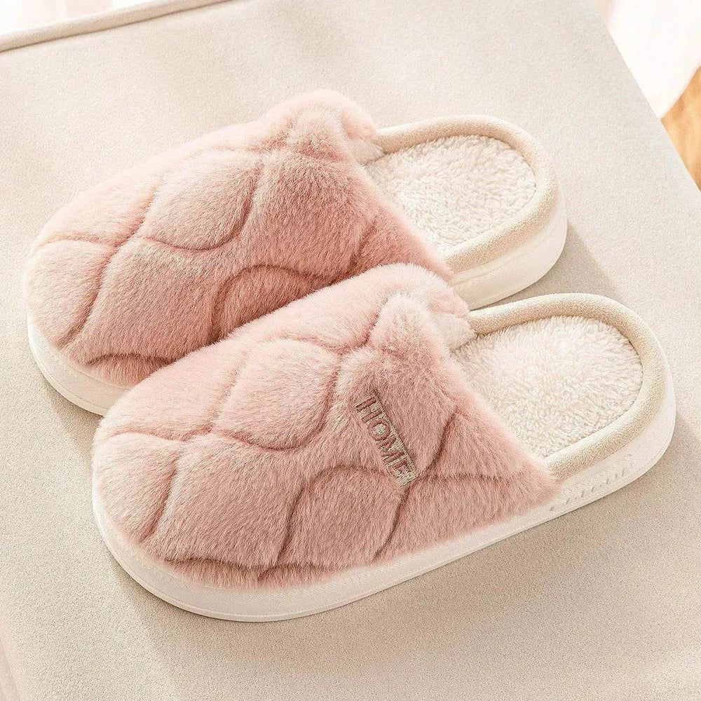 Plush Slippers Winter For Women Indoor Floor Bedroom Home Slipper Warm Solid House Shoes Men Couple - EX-STOCK Canada
