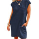Summer Round-neck Short-sleeve Dress With Pockets Fashion Casual Loose Sports Dresses For Women Clothing - EX-STOCK Canada