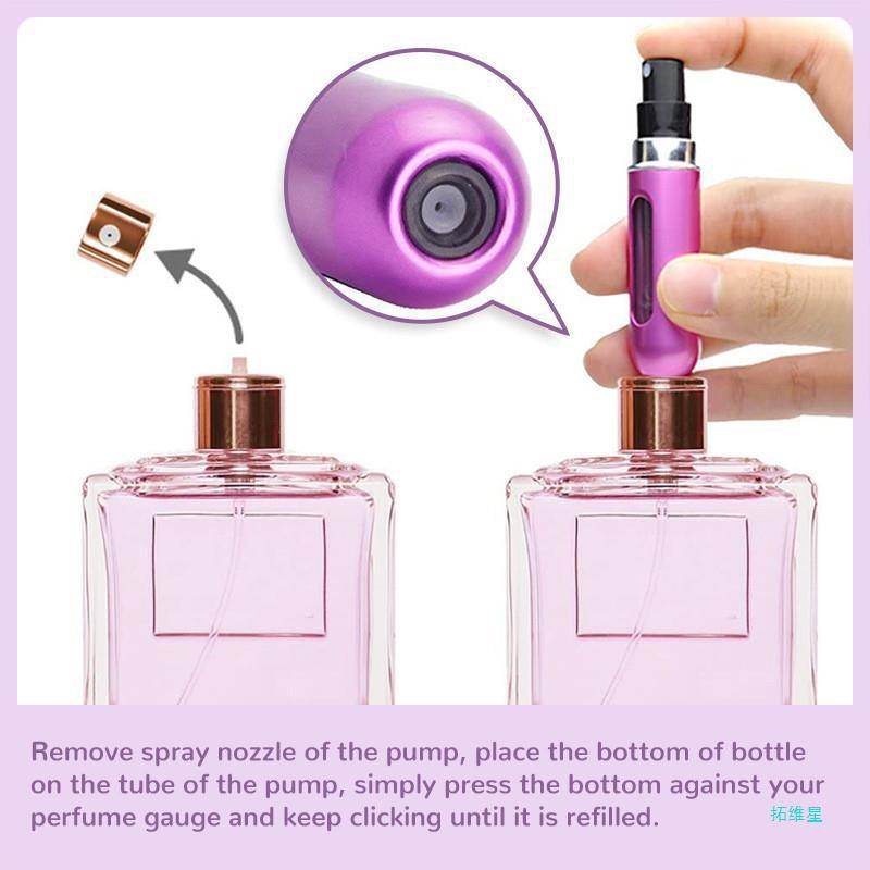 Mini Portable Refillable Perfume Atomizer Spray Bottle - EX-STOCK Canada