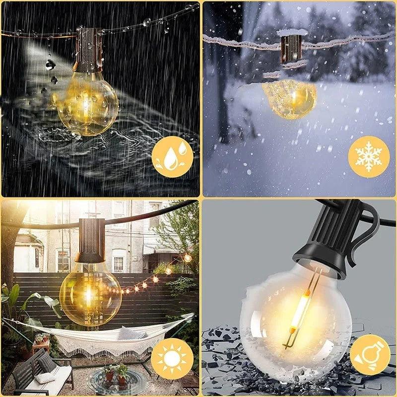 Catena Luminosa da Esterno con Lampadine G40 Impermeabile Globo Festival Luci a LEDEX-STOCK Canada