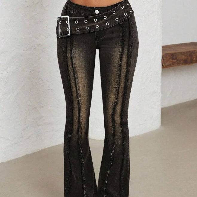 Women's Fashionable Low Waist Flared Jeans EX-STOCK Canada