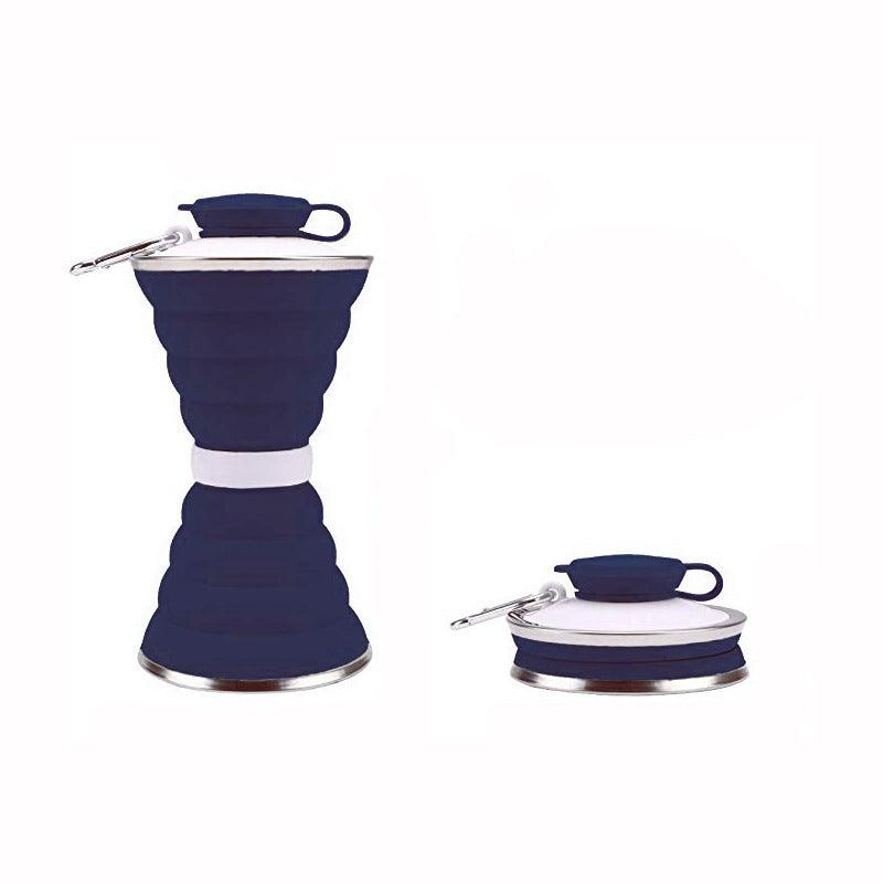 Bouteille d'eau en silicone de 500ML, pliable, étanche, portable, pour sportifs, voyage en extérieur, salle de sport, randonnée, réutilisable, accessoires de cuisine
