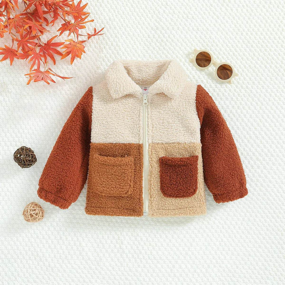 Children's New Zipper Cute Polar Sherpa Fleece Winter Jacket Kids - EX-STOCK Canada
