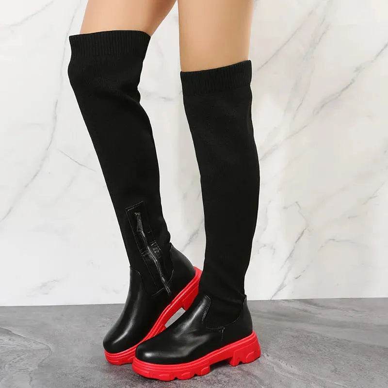 Long Boots Women Winter Shoes Fashion Side Zipper Knee High Boots - EX-STOCK Canada
