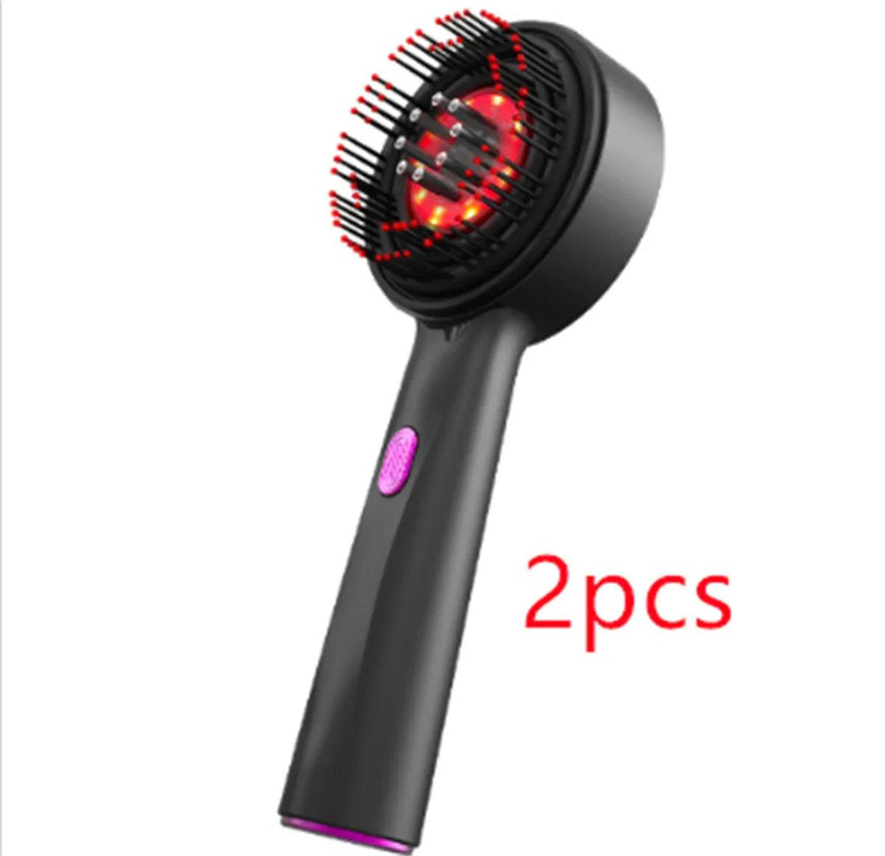 Peigne de Massage Électrique pour la Maison Peigne de Drainage du Cuir Chevelu Lumière Rouge Peigne Anti-dérapant Soin des Cheveux Peigne de Massage MultifonctionEX-STOCK Canada