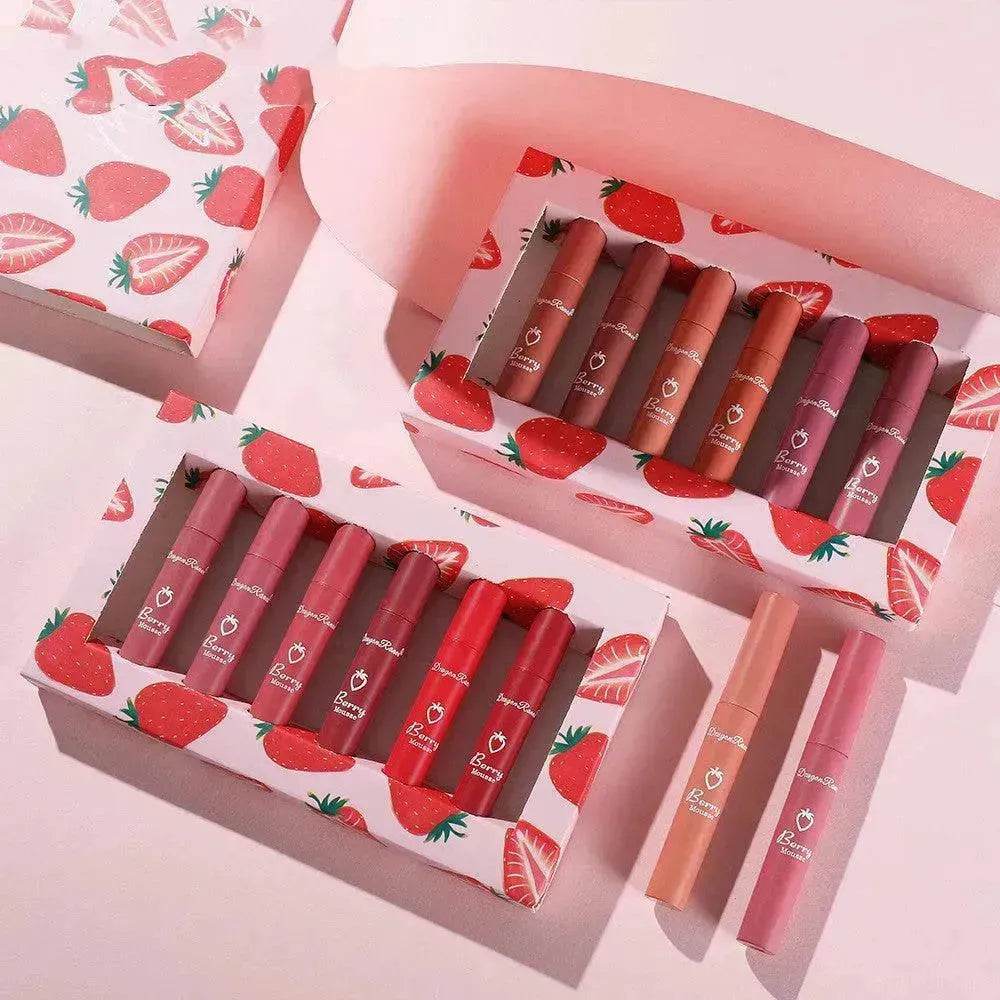 6pcs Box Strawberry Set Lip Gloss Non-stick Cup - EX-STOCK Canada