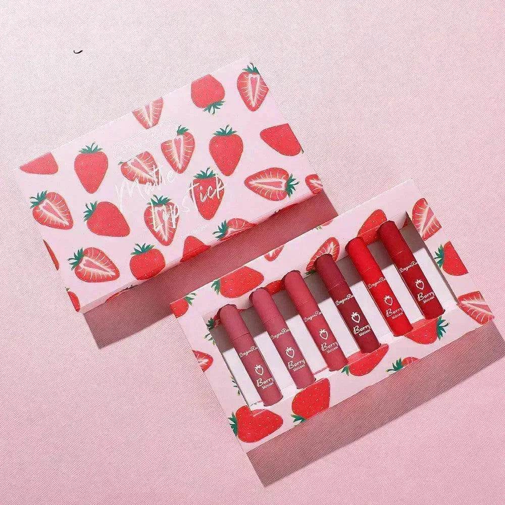 6pcs Box Strawberry Set Lip Gloss Non-stick Cup - EX-STOCK Canada
