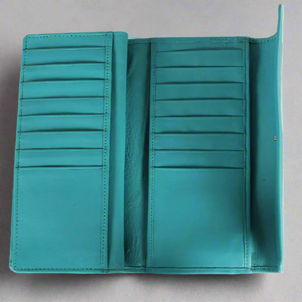 محفظة جلدية ثلاثية الطي بجناح نسائي من JBG الدوليةEX-STOCK Canada