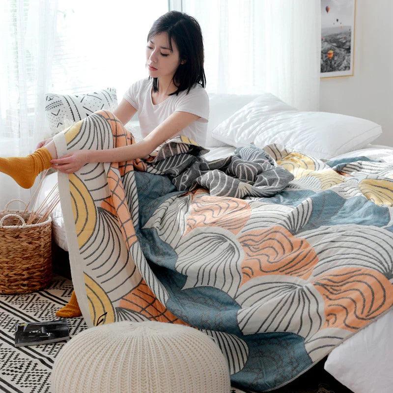 Gauze Towel Duvet Single Double Air Conditioning Warm Blanket EX-STOCK Canada