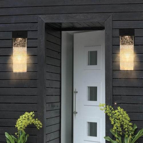 Outdoor Waterproof Transparent LED Crystal Wall Light Supports Many Types Of Bulb-2 Packs With Light Sensitivity - EX-STOCK Canada