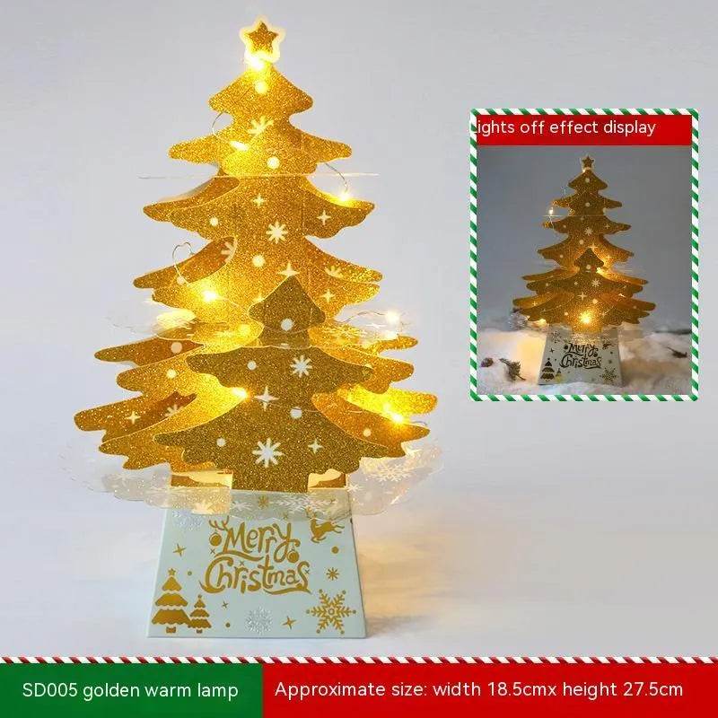 Christmas Decorations Mini Desktop Christmas Greeting Card Ornaments - EX-STOCK Canada