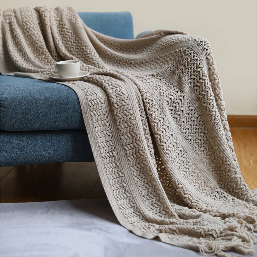 Nordic Sofa Blanket Cover Blanket Knitted Blanket Homestay Hotel Throw Blanket EX-STOCK Canada